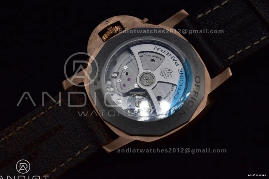 Super Edition N Bronzo Calfskin P.9000 PAM382 VSF 987 V Clone Strap 1:1 Distressed WrinkleFree Best on Brown 1008